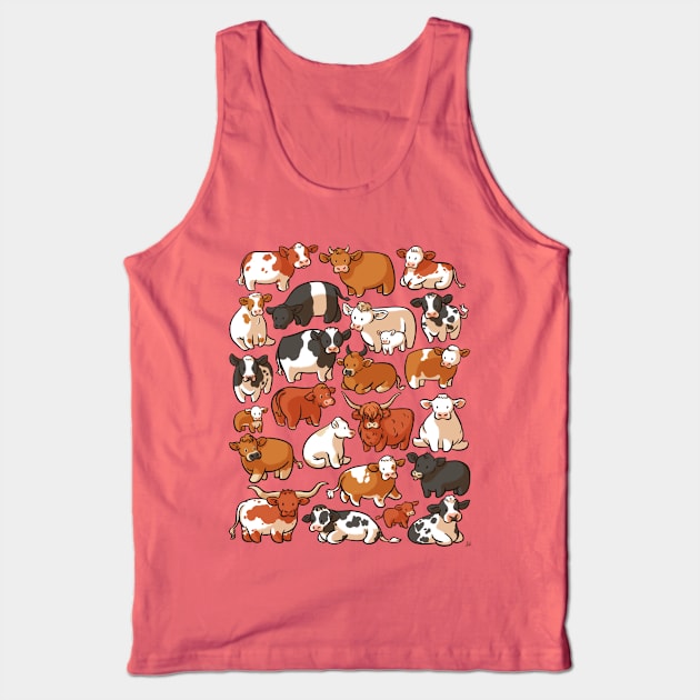 How Now Brown Cows Tank Top by jfeldmanart